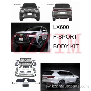 LX600 Kuboresha F-Sport Toleo la mbele Bumper Grille BodyKit